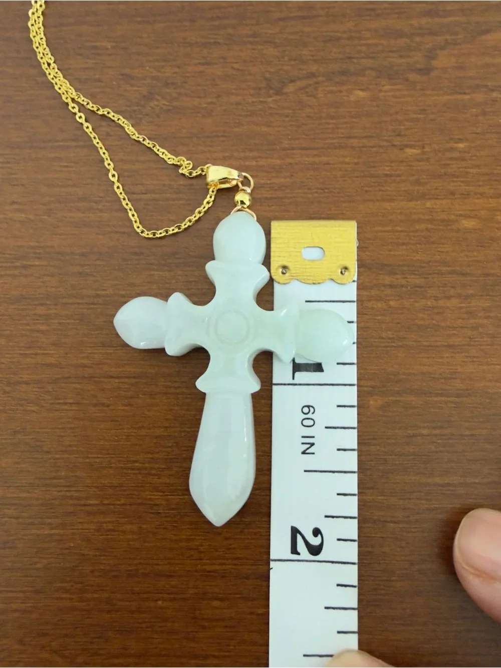 Certified Grade A Burma Jade Cross Pendant